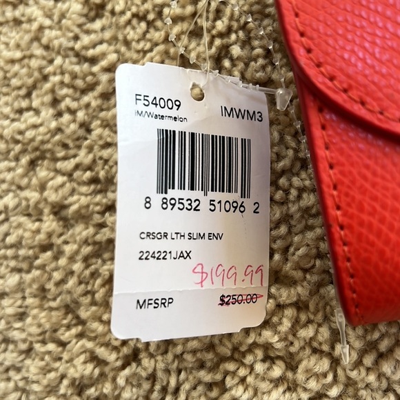 New! COACH watermelon slim envelope wallet! - Picture 2 of 11